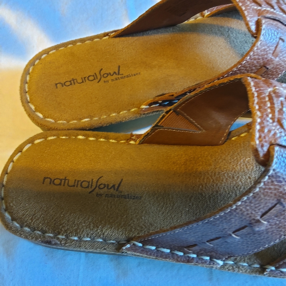 Natural Soul by Naturalizer leather sandals size 10 - Picture 4 of 6